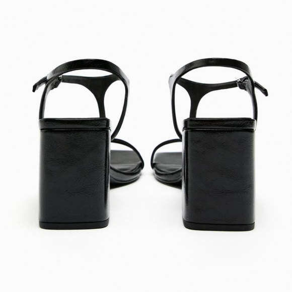 ZARA BLOCK HEEL SANDALS - Picture 3 of 5